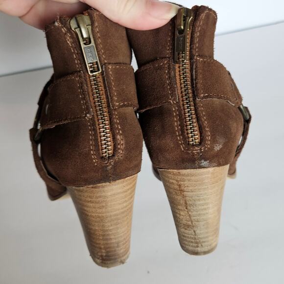 Ariat Unbridled Jaelle Brown Suede Western Bootie Women's 8 Cowgirl Rodeo - Picture 7 of 12